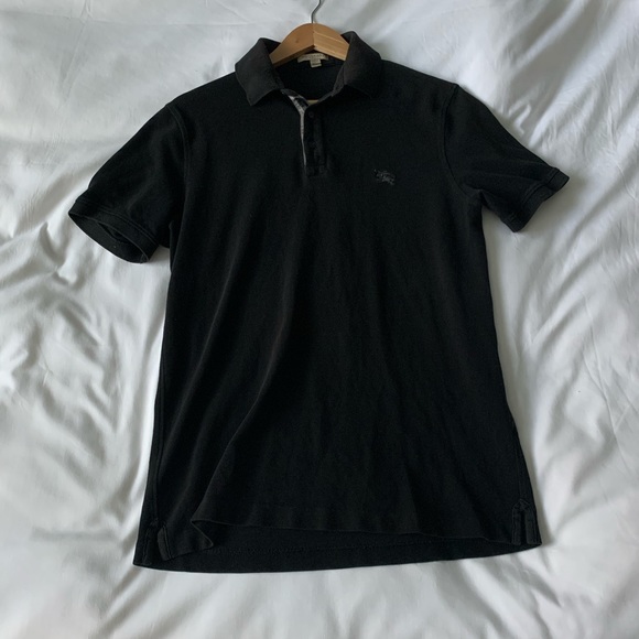 Burberry Men's Black Short Sleeve Polo Shirt - Picture 1 of 6